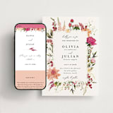 "Lush" - Wedding Website in Magenta by Susan Moyal - Match Your Stationery