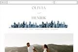"Airy Mountain" - Wedding Website in Air by Janean Hinger - Desktop Design
