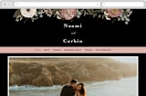 "Peonies & Sage" - Wedding Website in Fawn by Susan Moyal - Desktop Design