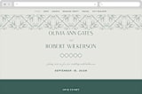 "Chantilly" - Wedding Website in Emerald by Kimberly Morgan - Desktop Design