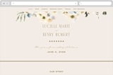 "Swept Away" - Wedding Website in Petal by Leah Bisch - Desktop Design