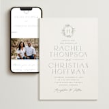 "Simple Crest" - Wedding Website in Sage by Kristen Smith - Match Your Stationery