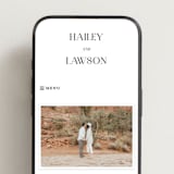 "Photographie" - Wedding Website in Noir by Christie Garcia - Mobile Layout