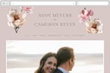 "Chalk Floral" - Wedding Website in Dove by Olivia Kanaley Inman - Desktop Design