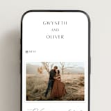 "Flip" - Wedding Website in Silk by Kelly Schmidt - Mobile Layout