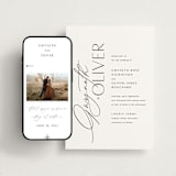 "Flip" - Wedding Website in Silk by Kelly Schmidt - Match Your Stationery