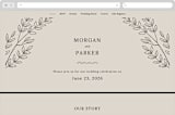 "leafy wreath" - Wedding Website in Taupe by Ghazal Ali - Desktop Design