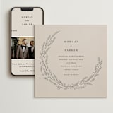"leafy wreath" - Wedding Website in Taupe by Ghazal Ali - Match Your Stationery