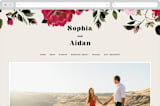 "Rose Garden" - Wedding Website in Magenta by Leah Bisch - Desktop Design