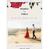 "Rose Garden" - Wedding Website in Magenta by Leah Bisch - Mobile Layout