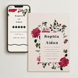 "Rose Garden" - Wedding Website in Magenta by Leah Bisch - Match Your Stationery