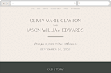 "Splendid" - Wedding Website in Ecru by Sandra Picco Design - Desktop Design