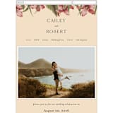 "Tropical Flowers" - Wedding Website in Sunrise by Jennifer Holbrook - Mobile Layout