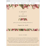 "Tropical Flowers" - Wedding Website in Sunrise by Jennifer Holbrook - Mobile Layout