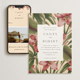 "Tropical Flowers" - Wedding Website in Sunrise by Jennifer Holbrook - Match Your Stationery