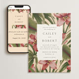 "Tropical Flowers" - Wedding Website in Sunrise by Jennifer Holbrook - Match Your Stationery
