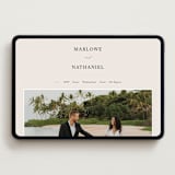 "Astoria" - Wedding Website in Linen by Kelly Schmidt - Desktop Design