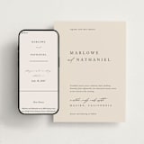 "Astoria" - Wedding Website in Linen by Kelly Schmidt - Match Your Stationery
