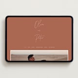 "Signed" - Wedding Website in Terracotta by JoAnn Jinks - Desktop Design