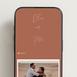 "Signed" - Wedding Website in Terracotta by JoAnn Jinks - Mobile Layout