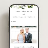 "Greenery" - Wedding Website in Fern by Susan Moyal - Mobile Layout
