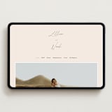 "Modern Aligned" - Wedding Website in Creampuff by Carolyn MacLaren - Desktop Design