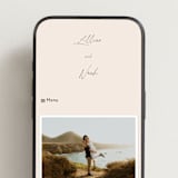 "Modern Aligned" - Wedding Website in Creampuff by Carolyn MacLaren - Mobile Layout