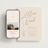 "Modern Aligned" - Wedding Website in Creampuff by Carolyn MacLaren - Match Your Stationery