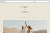 "Contour" - Wedding Website in Ecru by Erica Krystek - Desktop Design