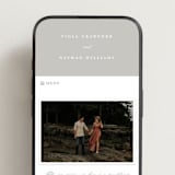 "Overlay" - Wedding Website in Dove by Meggy Masters - Mobile Layout