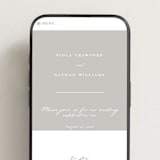 "Overlay" - Wedding Website in Dove by Meggy Masters - Mobile Layout