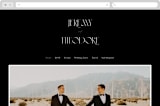 "Black-Tie" - Wedding Website in Noir by Benita Crandall - Desktop Design