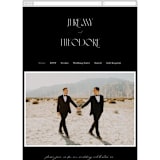 "Black-Tie" - Wedding Website in Noir by Benita Crandall - Mobile Layout