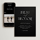 "Black-Tie" - Wedding Website in Noir by Benita Crandall - Match Your Stationery