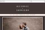 "Film" - Wedding Website in Coffee by JoAnn Jinks - Desktop Design