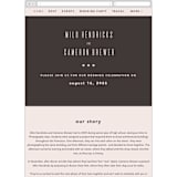 "Film" - Wedding Website in Coffee by JoAnn Jinks - Mobile Layout