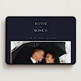 "Bold Elegance" - Wedding Website in Navy by Katherine Moynagh - Desktop Design