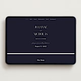 "Bold Elegance" - Wedding Website in Navy by Katherine Moynagh - Desktop Design