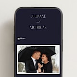 "Bold Elegance" - Wedding Website in Navy by Katherine Moynagh - Mobile Layout