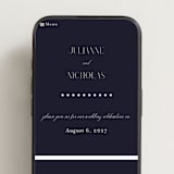 "Bold Elegance" - Wedding Website in Navy by Katherine Moynagh - Mobile Layout