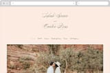 "Classic Lux" - Wedding Website in Blush by Stacey Day - Desktop Design