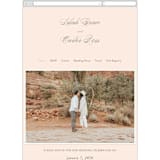 "Classic Lux" - Wedding Website in Blush by Stacey Day - Mobile Layout