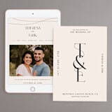 "Engraved" - Wedding Website in Charcoal by Claudia Orengo - Match Your Stationery