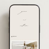 "Delicate Script" - Wedding Website in Ivory by Angela Thompson - Mobile Layout