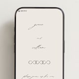 "Delicate Script" - Wedding Website in Ivory by Angela Thompson - Mobile Layout