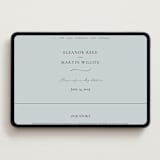 "Corner" - Wedding Website in Sky by Kelly Schmidt - Desktop Design