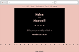 "The Ultimate After Party" - Wedding Website in Blush by Becky Nimoy - Desktop Design