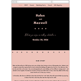 "The Ultimate After Party" - Wedding Website in Blush by Becky Nimoy - Mobile Layout