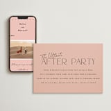 "The Ultimate After Party" - Wedding Website in Blush by Becky Nimoy - Match Your Stationery