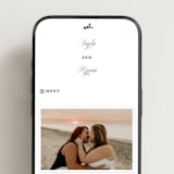 "Simply Classic" - Wedding Website in Ebony by Laura Hamm - Mobile Layout